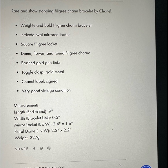 Authentic Chanel 1989 Filigree Runway Charm Bracelet - Picture 4 of 8